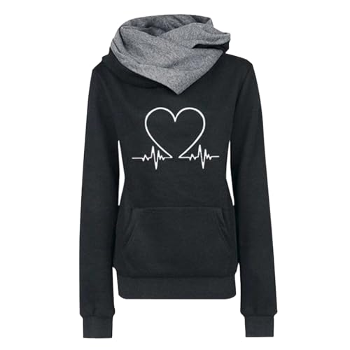 Uwdiohq Prime Deal Days 2025 Hoodie Damen Grosse Groessen Cashmir Pullover Frauen Wintermantel Mit Kapuze Baumwolle Sweatshirt Sweatjacke XXXL Sale Angebote Bestellung von Uwdiohq