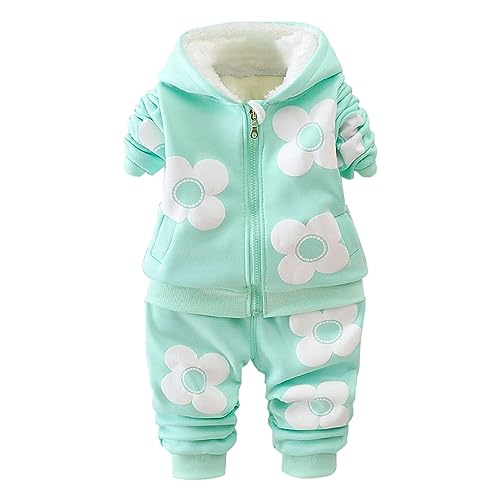 Uwdiohq Sale Angebote Kleinkind Mädchen Set/Winter Plüsch Blumen Druck Kapuze Reißverschluss Mantel Hosen Party Geburtstag Schule Jogginganzug Mädchen 98 Kleider Für Mädc Sale Angebote Bestellung von Uwdiohq