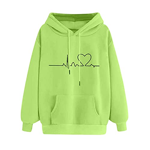 Uwdiohq Damen Pullover & Sweatshirts Blockstreifen Hoody Kapuzenpullover Gelb Gr M von Uwdiohq