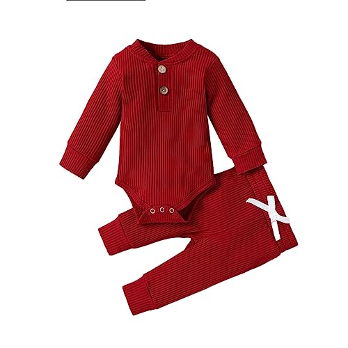 Uwdiohq Sale Angebote Tagesangebote Neugeborenen Baby Mädchen Junge Kleidung 3 6 12 18 24 Monate Outfits Langarm Gestrickte Baumwolle Strampler Hosen Infant Winter Sets 1 M Sale Angebote Bestellung von Uwdiohq