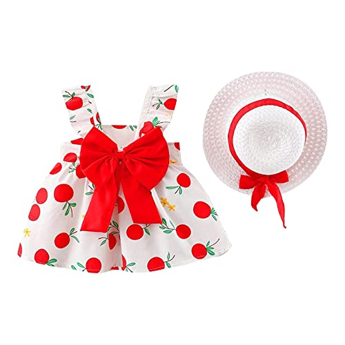Uwdiohq Same Day Angebote Sale Outfits Prinzessin Kinder Baby Kleinkind Mädchen Ärmellose Dot Bogenhut mädchen Outfits & Set Babykleidung Baby Bekleidung Gr 68 Zwillingskle von Uwdiohq