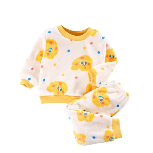 Uwdiohq Sommermode Damen 2024 Sale Kinder Mädchen/Winter Warmer Flanellanzug mit Baumwolle gepolstert Homewear Top und Hose Set 2-teilige Outfits Baby Neugeborene Kleidung Sale Angebote Bestellung von Uwdiohq
