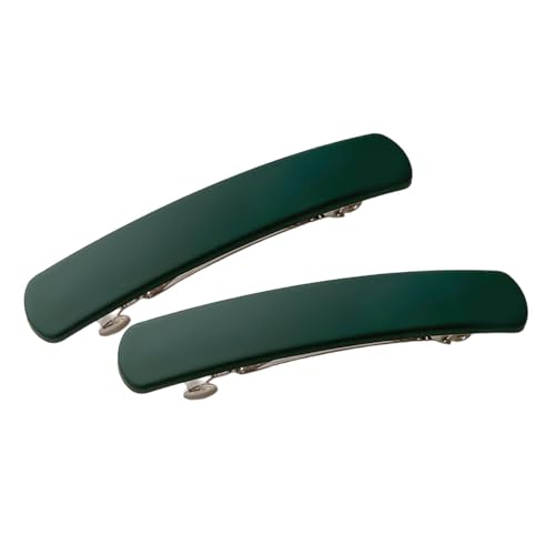 UxicRuya 2 Stücke Spring Französische Haarklammern, Rechteckhaarbarrettes für Frauen, GrÜn von UxicRuya