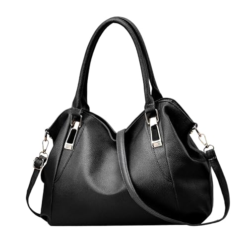 UxicRuya Damen-Tasche aus PU, groß für Alltag, Einkäufe, Büro, Schwarz UxicRuya Damen-Tasche aus PU, groß für Alltag, Einkäufe, Büro, Schwarz von UxicRuya