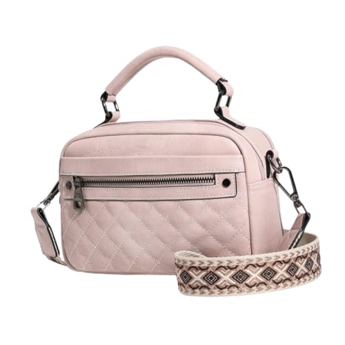 UxicRuya Damen Umhängetasche, modische tragbare Schultertasche für Street-Shopping-Partys, Hell-pink von UxicRuya