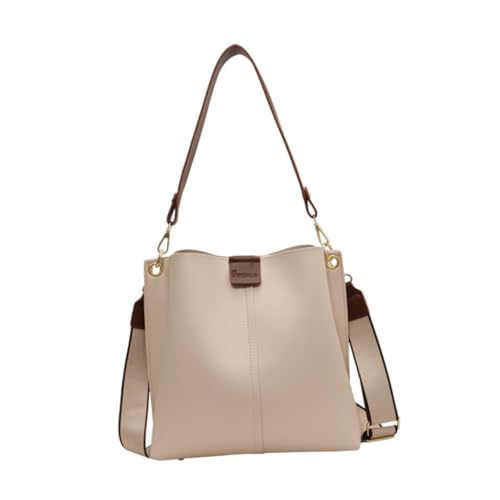 UxicRuya Damen Umhängetasche Mode PU Handtasche Umhängetasche, Beige von UxicRuya