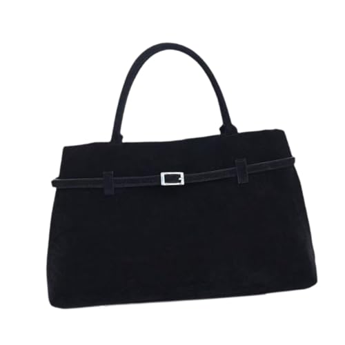 UxicRuya Frauen Wildleder -Tasche Mode Slouchy Handtasche für Arbeitsferien im Freien im Freien Party, Schwarz von UxicRuya