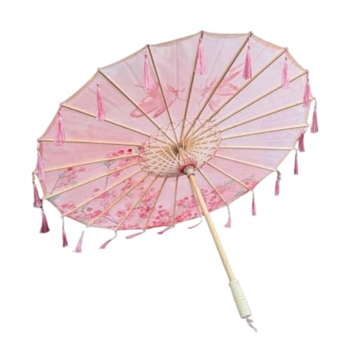 UxicRuya Handgemachter Regenschirm aus geöltem Papier, Seidentuch, zur Dekoration, Style A von UxicRuya