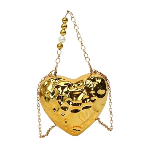 UxicRuya Herzform Satchel Crossbody Tasche für den täglichen Gebrauch Datum im Freien, Gold von UxicRuya
