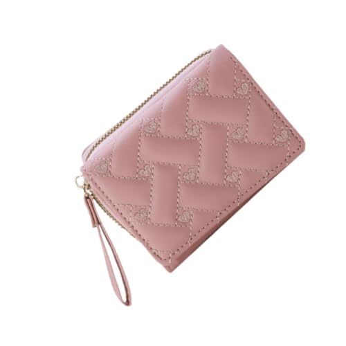 UxicRuya Kleine Geldbörse, modisch, kompakt, tragbar, für Frauen, Geschenk zum Einkaufen, Reisen, Rosa von UxicRuya