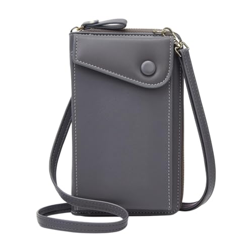 UxicRuya Mini Crossbody Bag Shopping PU Reißverschluss tragbare Trendige Umhängetasche, Dunkelgrau von UxicRuya