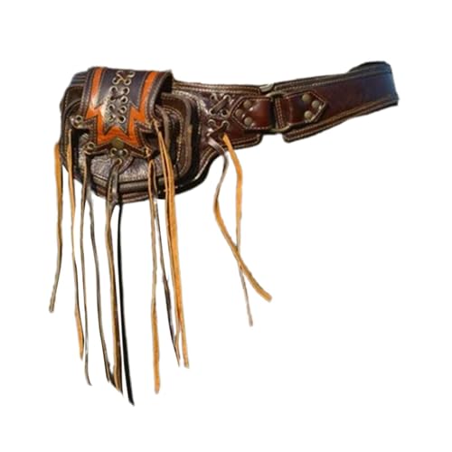 UxicRuya Mittelalterliche Einstellbare Gürtelbeutel Reißverschlussbeutel Geldbörse Brieftasche Praktische Tailentasche Fanny Pack für Cosplay Bühnenaufführung von UxicRuya