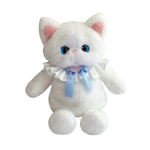 UxicRuya Netter gefüllter Katzen -Rucksack, Tier Rucksack kreativer Lovey Stoffed Toy Daypack, Knapsack für Mädchen Kinder Erwachsene Einkaufsgeschenk, Weiß von UxicRuya