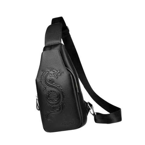 UxicRuya PU -Reise-Chest-Tasche Einschuldtasche vielseitig tragbar, leicht zu reinigen lässige Daypack Cross-Körper zum Wandergeschenk, Schwarz UxicRuya PU -Reise-Chest-Tasche Einschuldtasche vielseitig tragbar, leicht zu reinigen lässige Daypack Cross-Körper zum Wandergeschenk, Schwarz von UxicRuya