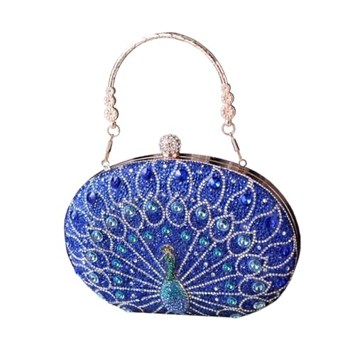 UxicRuya Peacock Handtaschenleuchte Handtaschen Hand für Die Geburtstagsfeier, Blau von UxicRuya