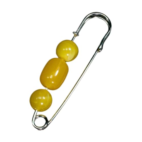 UxicRuya Pin Pin Pin für Frauen Pin Perlen Ein Umgekehrter Stifte Modische Ärmel Handwerksschalel Dekoration Pin Schmuck für Rutschenröpfer, Gelb von UxicRuya
