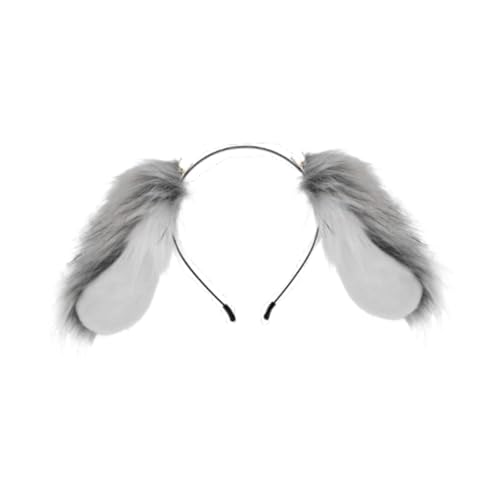 UxicRuya Stirnband mit Hundeohren, Kostümzubehör für Tier-Cosplay-Kostüm, Grau UxicRuya Stirnband mit Hundeohren, Kostümzubehör für Tier-Cosplay-Kostüm, Grau von UxicRuya