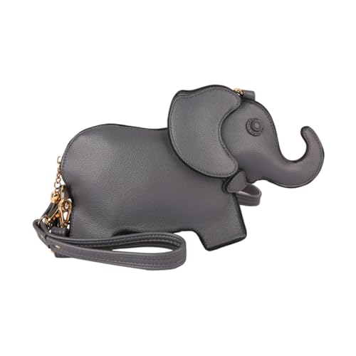 UxicRuya Umhängetasche in Elefantenform, lustige Geschenk-Handtasche für Pendler, Sommereinkäufe, Grau von UxicRuya