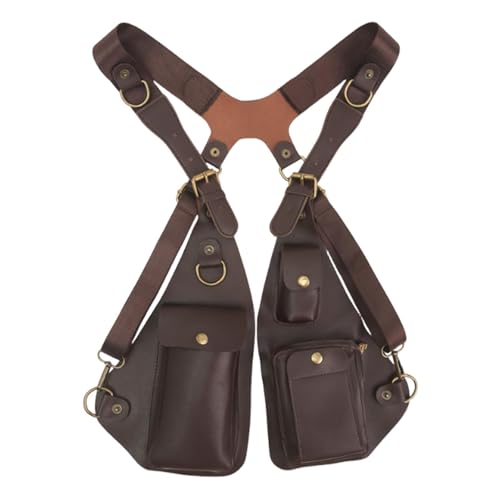 UxicRuya Unterarm Schultertasche, Vielseitig, mit Verstellbaren Riemen, Fahrradwestentasche, Braun von UxicRuya