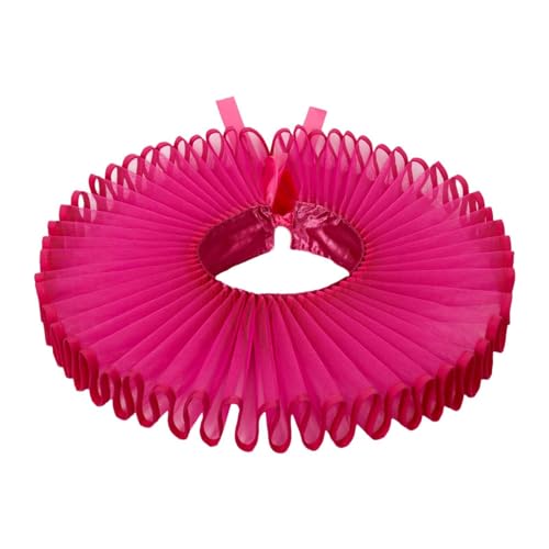 UxicRuya Viktorianischer Elisabethanischer Verstellbarer Und Abnehmbarer Rüschenkragen für Rokoko Kleid, Rose von UxicRuya
