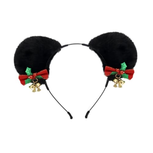 UxicRuya Weihnachten Tier Ohren Stirnband Nette Haar Hoop für Halloween Kinder Erwachsene Hochzeit, Schwarz von UxicRuya