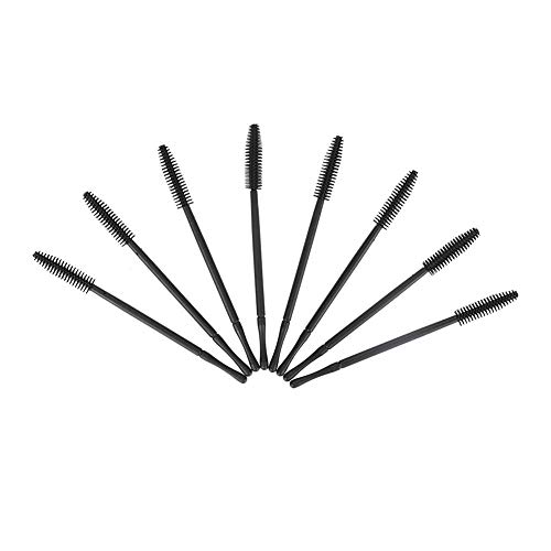 50 Stück Einweg Wimpernbürste Silikon Mascara Applikator mit PP Griff für Wimpernverlängerung und Heben(Schwarzer Turm Typ) von Uxsiya