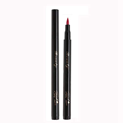 Eyeliner Pencil Wasserdichter flüssiger Eyeliner Pen Smudge Proof Schlanke Eyeliner Makeup Tools Langlebig Den ganzen Tag Wischfest Make Up Den ganzen Tag Schön aussehend(06# rot) von Uxsiya