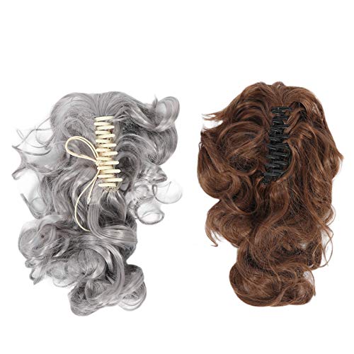 Uxsiya Extensions Haarteil Curly Perücke Claw Clip Haar Curly Pferdeschwanz Perücke Weihnachten Perücken für Frauen für Jugendliche für Frauen für Mode von Uxsiya