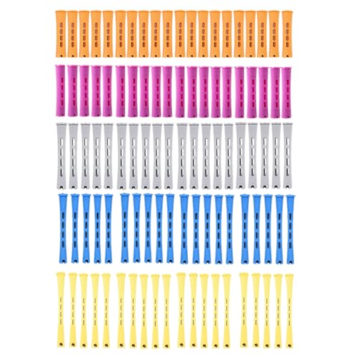 Uxsjakjsd 100 PCs Perm Stangen Haare Permstangen mit Elastischem für Frauen Friseur Styling -Werkzeug von Uxsjakjsd