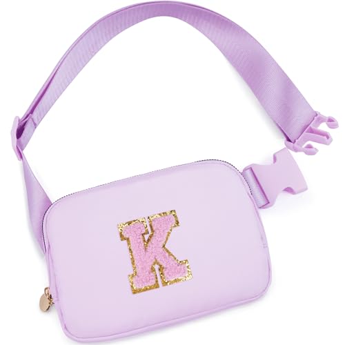 Gürteltasche für Mädchen und Damen, Umhängetasche, Hüfttasche, personalisierte Bauchtasche, Lavendel, K von Uygafly