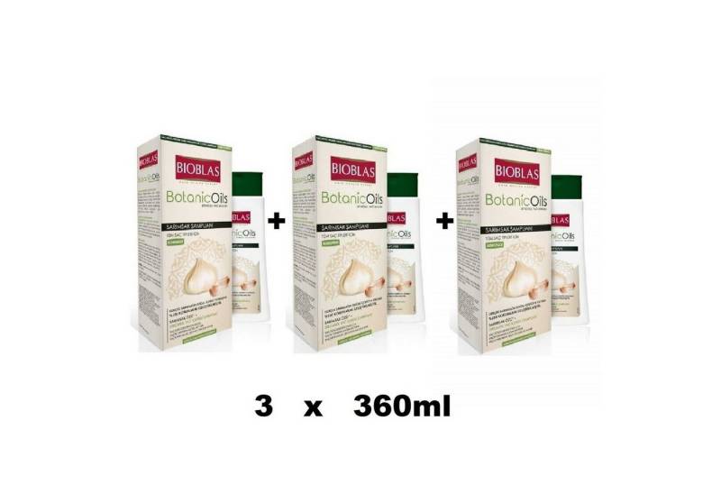 Uzman Kopfhaut-Pflegeshampoo 3x Bioblas Haarshampoo 360ml Knoblauch Shampoo Geruchslos von Uzman