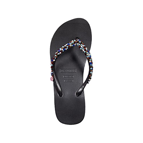 Uzurii Classic Aby Blue Damen Flip Flops met Absatz, Schwarz, Größe: 40 von Uzurii