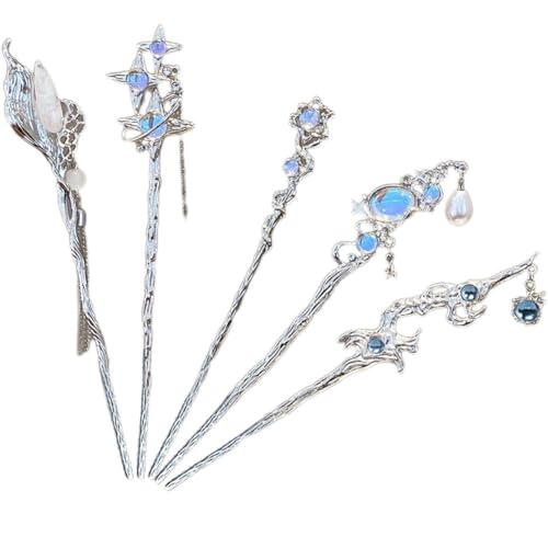 Uzztfa 5 Stück Chinesische Haarstäbchen, Vintage-haarstäbchen, Quasten-haarnadeln, Hanfu-Haarschmuck Für Frauen Und Mädchen, Haardekoration Uzztfa 5 Stück Chinesische Haarstäbchen, Vintage-haarstäbchen, Quasten-haarnadeln, Hanfu-Haarschmuck Für Frauen Und Mädchen, Haardekoration von Uzztfa