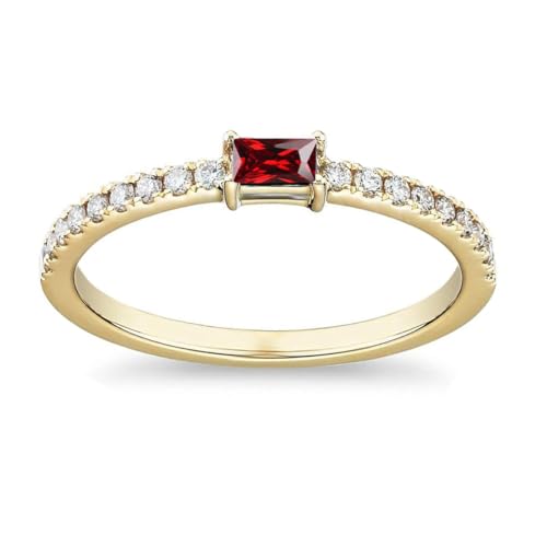 Oktagonaler Ring mit Rubin-Edelstein und Gelbgold-Plattierung – Ringe aus rhodiniertem Rotrubin und Zirkonia – Hochzeitsschmuck mit Schaftfassung, Geschenk zum Kindertag, kleiner Fingerring Oktagonaler Ring mit Rubin-Edelstein und Gelbgold-Plattierung – Ringe aus rhodiniertem Rotrubin und Zirkonia – Hochzeitsschmuck mit Schaftfassung, Geschenk zum Kindertag, kleiner Fingerring von V-Mart Jewellery