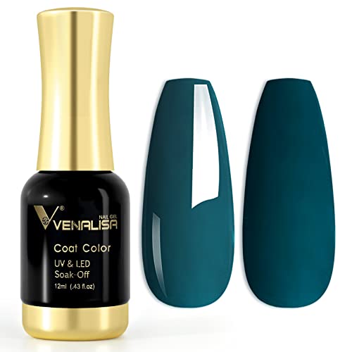 VENALISA UV Nagellack Gellack Aquamarinblau farben,Gel Nail Polish Soak Off Nägel Farbgel Kit Aquamarine blue Gel Nagellack für Nageldesign Maniküre 12ml von V VENALISA