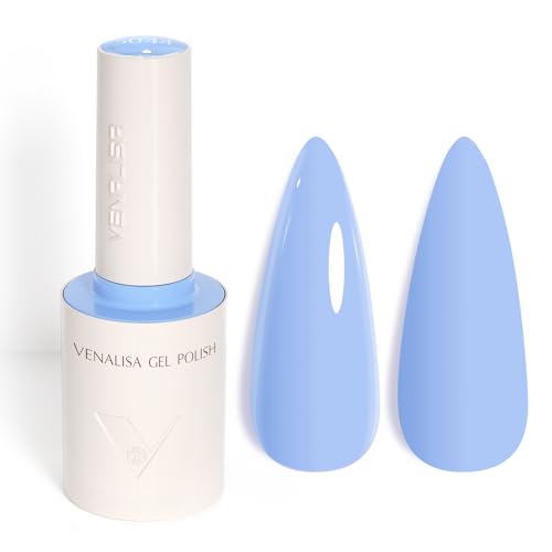 VENALISA UV Negellack Natur Blau Gellack UV Gel Nail Polish Klassischer und All MatchStil für Valentinstag Hochzeit Dating Weihnachtswochenende 10ml von V VENALISA