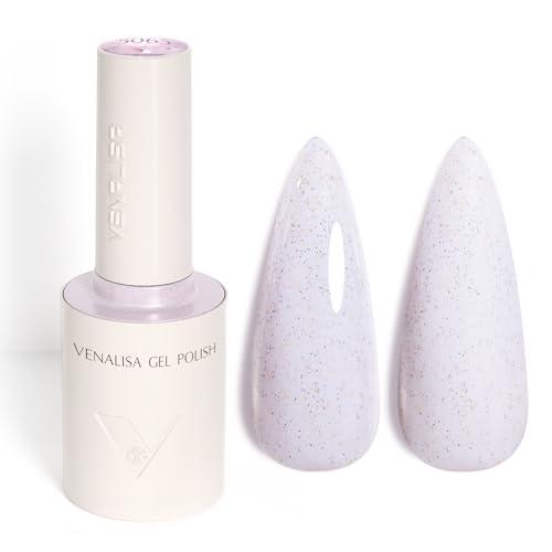 VENALISA UV Negellack Natur Helle lila Flecken Gellack UV Gel Nail Polish Klassischer und All MatchStil für Valentinstag Hochzeit Dating Weihnachtswochenende 10ml von V VENALISA