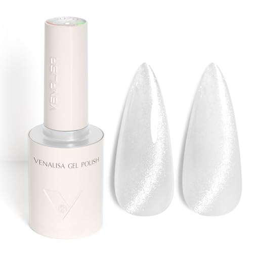 VENALISA UV Negellack Natur Silberner Cat Eye Gellack UV Gel Nail Polish Klassischer und All MatchStil für Valentinstag Hochzeit Dating Weihnachtswochenende 10ml von V VENALISA