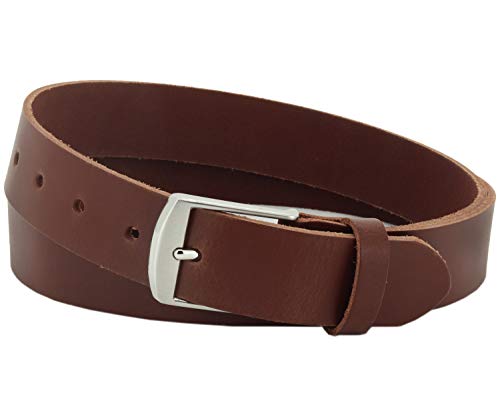 Vascavi ® Ledergürtel aus Rindleder, 3,5 cm breit und ca. 0,3 cm stark, echt Leder Gürtel, Made in Germany, kürzbar, für Damen und Herren #3,5-0019 (90 cm Gesamtlänge 105 cm, Hellbraun) von V Vascavi