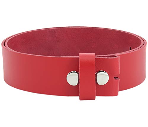 Vascavi ® Wechselgürtel aus Rindsleder, Ledergürtel, 4 cm breit und ca. 0,33 cm stark, Made in Germany, #4-OS1 (100 cm Gesamtlänge 115 cm, Rot) von V Vascavi