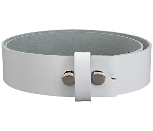 Vascavi ® Wechselgürtel aus Rindsleder, Ledergürtel, 4 cm breit und ca. 0,33 cm stark, Made in Germany, #4-OS1 (90 cm Gesamtlänge 105 cm, Weiß) von V Vascavi
