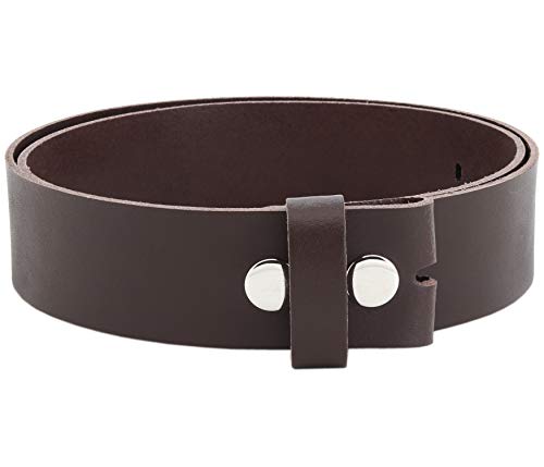 Vascavi ® Wechselgürtel aus Rindsleder, Ledergürtel, 4 cm breit und ca. 0,33 cm stark, Made in Germany, #4-OS1 (95 cm Gesamtlänge 110 cm, Dunkelbraun) von V Vascavi