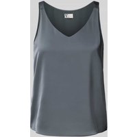 V by Vera Mont Regular Fit Blusentop mit V-Ausschnitt in Anthrazit, Größe 44 von V by Vera Mont