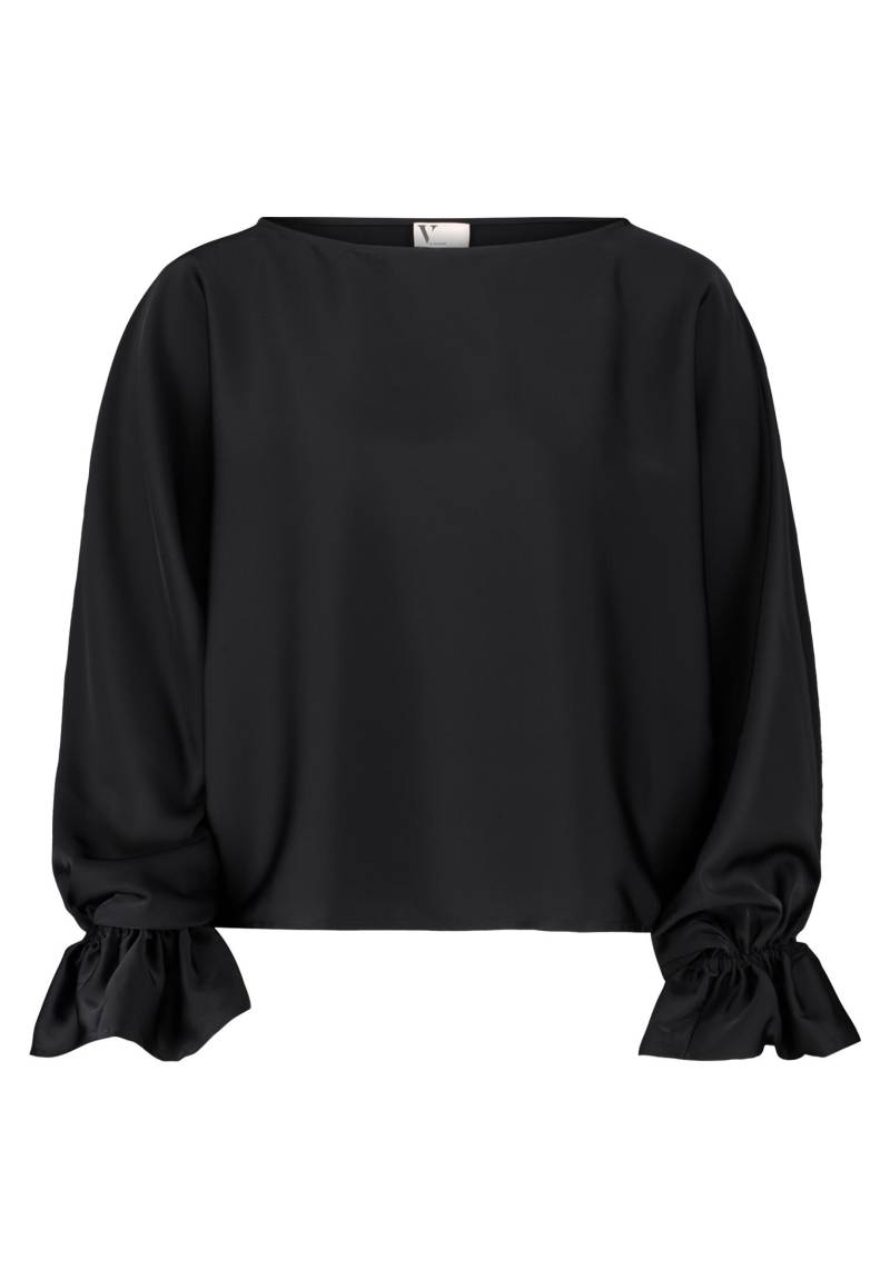 V by Vera Mont - Satin-Bluse schwarz - Gr. - 38 von V by Vera Mont