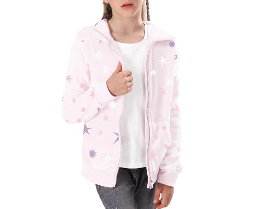 V.&GRIN Fleecejacke Kinder mit Kapuze Langarm Kuschelige Sweatjacke Mädchen Zip Up Hoodie Herbst Kapuzenpullover Coole Kleidung Gr.105 bis 155cm V.&GRIN Fleecejacke Kinder mit Kapuze Langarm Kuschelige Sweatjacke Mädchen Zip Up Hoodie Herbst Kapuzenpullover Coole Kleidung Gr.105 bis 155cm von V.&GRIN