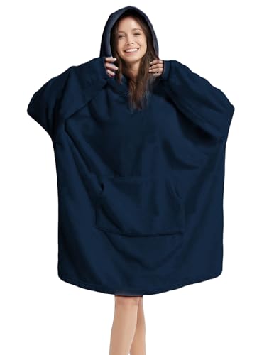 V.&GRIN Hoodie Decke Damen & Kinder Oversized Fleece Kuschelpullover Blanket Coole Sweatshirt Mädchen Geshenke Familie Pyjama 110 bis 180cm von V.&GRIN