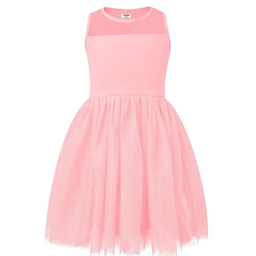 V.&GRIN Mädchen Kleid, Rosa Tüll Tutu Sommerkleid mit Glitzer für Prinzessin Mädchen Einschulung 2 Jahre von V.&GRIN