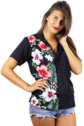 V.H.O. Funky Hawaiihemd Hawaiibluse, Kurzarm, Wedding, Schwarz,XL von V.H.O.