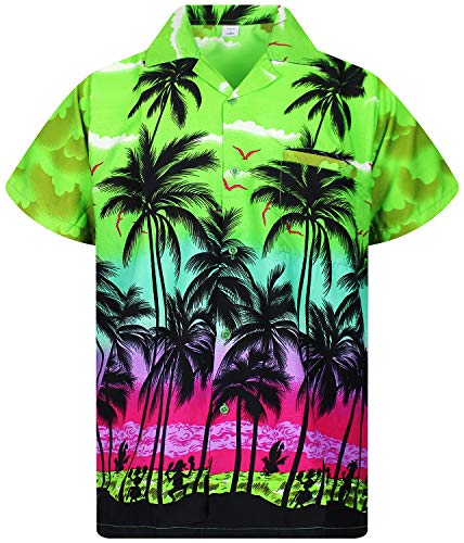 V.H.O. Funky Hawaiihemd, Kurzarm, Beach, grün, 6XL von V.H.O.