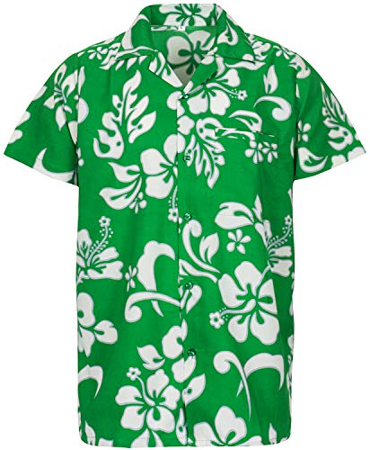 Funky Hawaiihemd, Hibiskus, grün, 5XL von V.H.O.